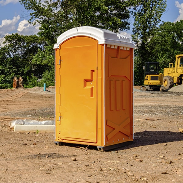 how often are the porta potties cleaned and serviced during a rental period in Rolling Wisconsin